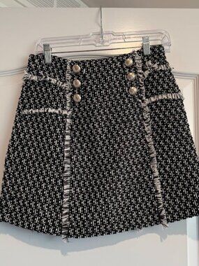 INTERMIX Tweed Fringe Skirt | Size 4